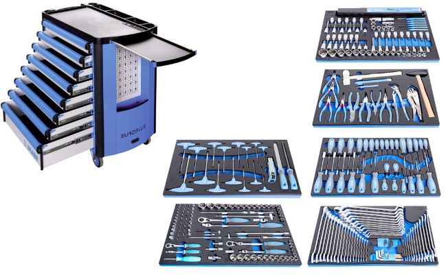 Mobile tool set containing 296 PCS