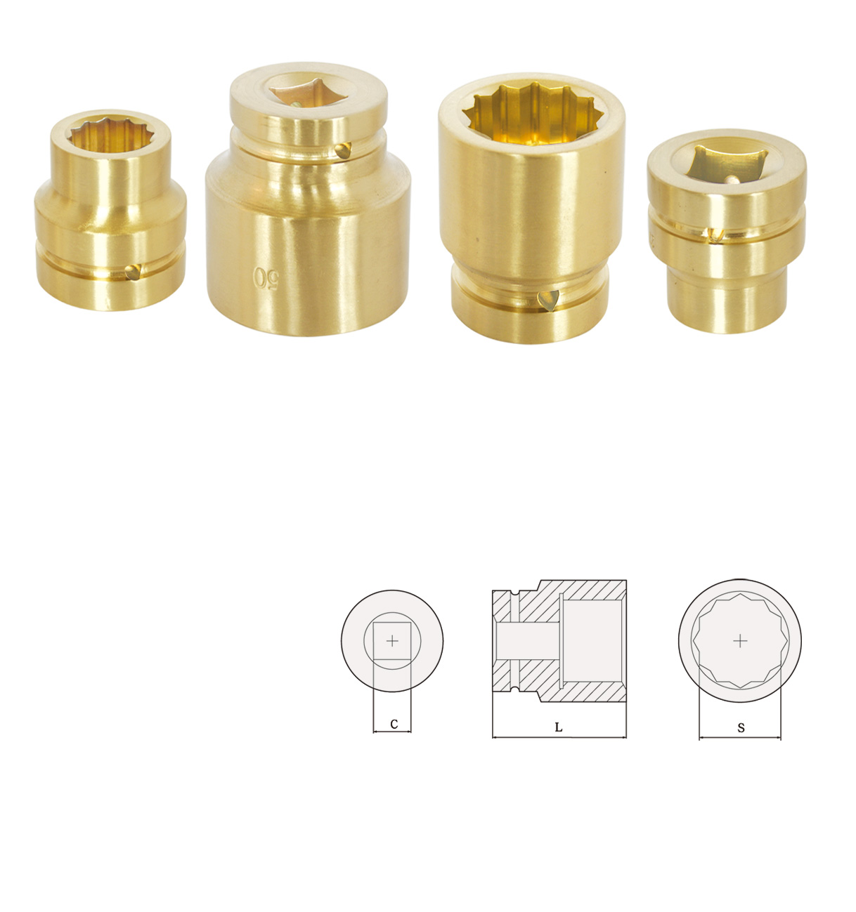 1” Drive Sockets Metric Regular 12PT