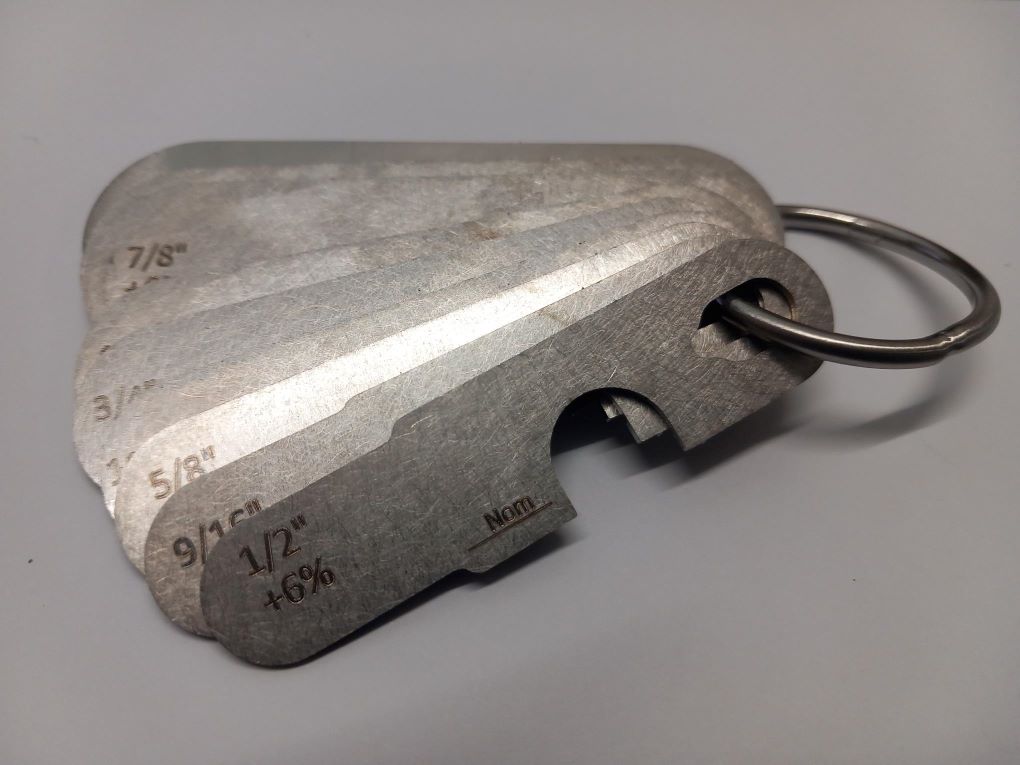 Wire Rope and Sheave Gauges +6% Imperial TAH