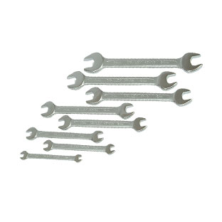 Metric Open-ended Chrome Wrench Set