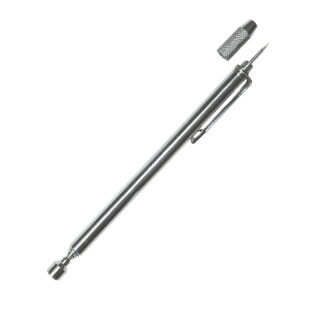 Telescopic Magnetic Pick up Tool with Pocket Clip and Scriber (2 IN 1)