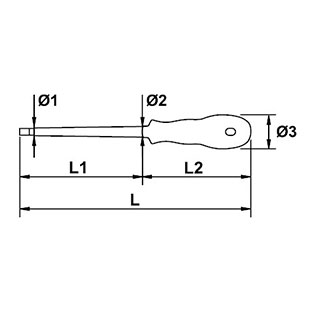 Insulated Tamper Torx Screwdriver for Working at Height