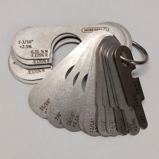 Wire Rope and Sheave Gauges +2.5% Imperial TAH